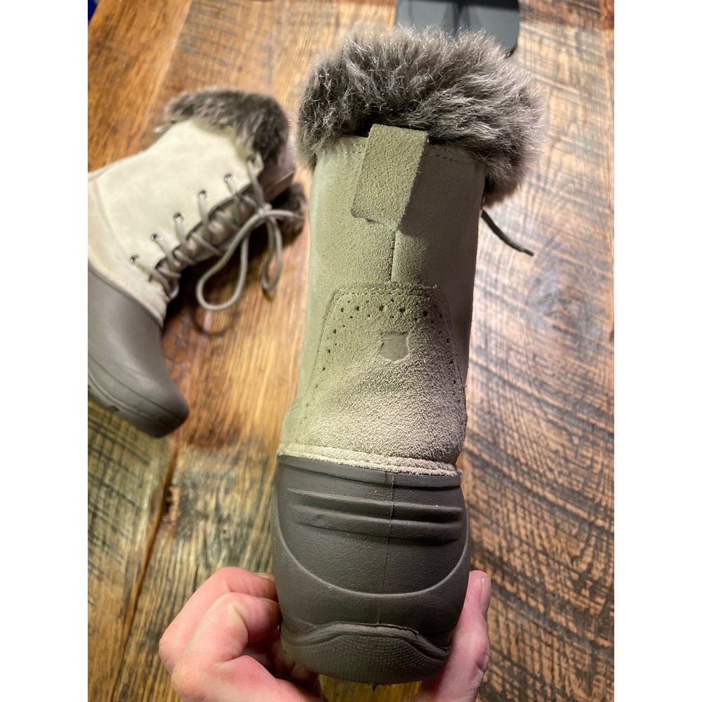Field & Stream Womens Tan Faux Fur Lined Winter Boots Lace Up Waterproof‎ Size 8 - Picture 7 of 7